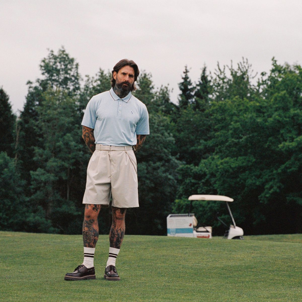 高爾夫男polo衫 寶藍